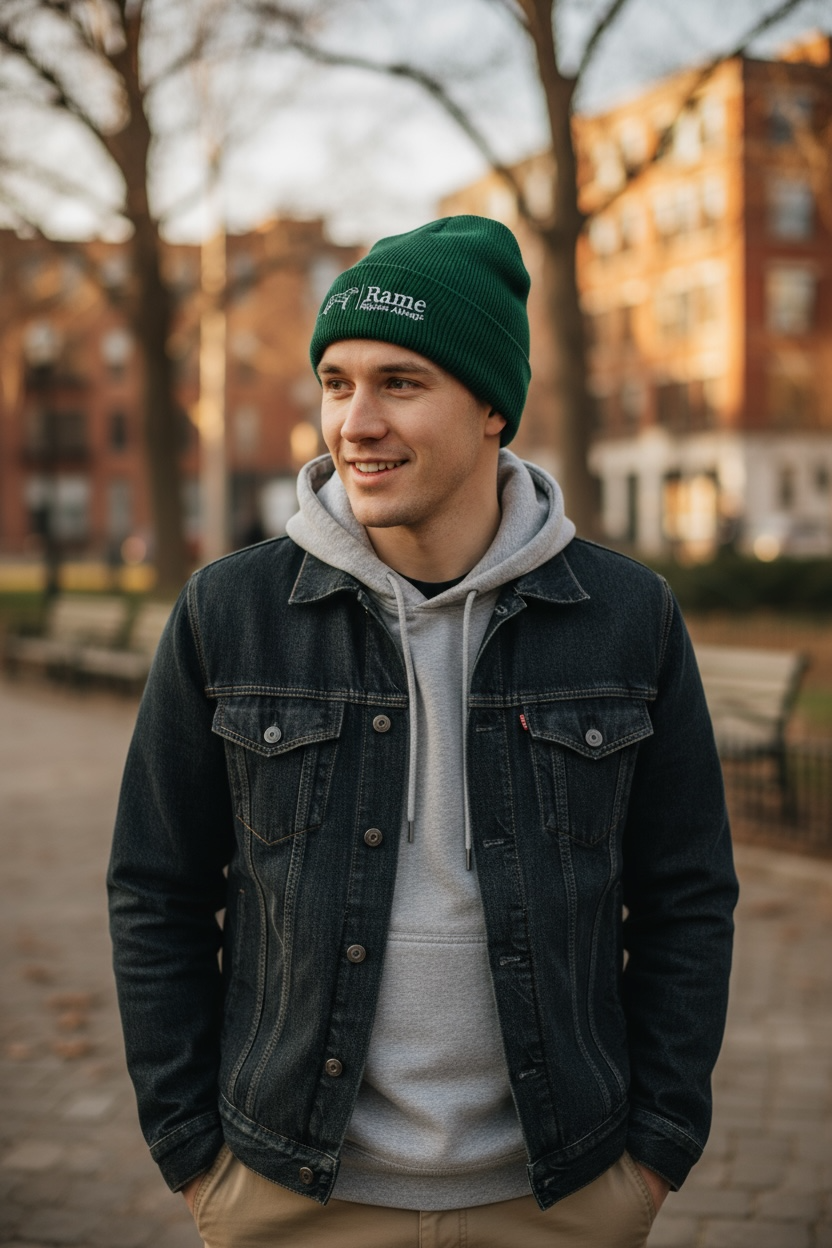 Vielseitige Unisex-Mütze aus 100% Acryl – Weiche und strapazierfähige Mütze für Outdoor-Aktivitäten in bunten Farben"