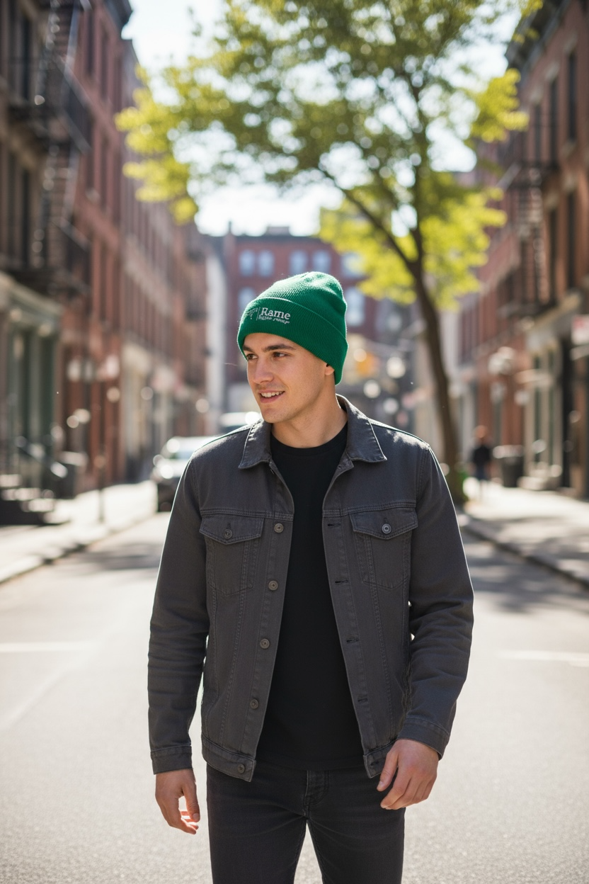 Vielseitige Unisex-Mütze aus 100% Acryl – Weiche und strapazierfähige Mütze für Outdoor-Aktivitäten in bunten Farben"