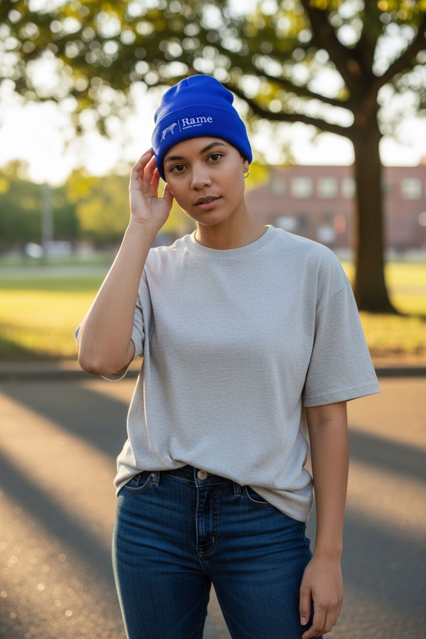 Vielseitige Unisex-Mütze aus 100% Acryl – Weiche und strapazierfähige Mütze für Outdoor-Aktivitäten in bunten Farben"