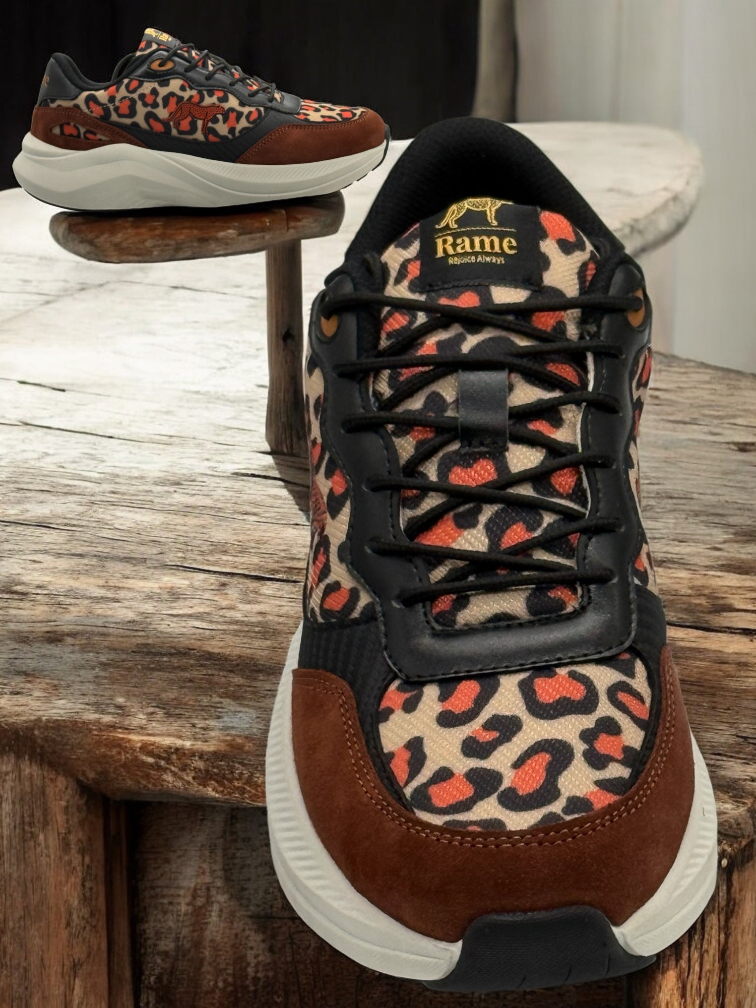 Rame Rejoice Always Cheetah-Ledersneaker – Mutig, Wild und Glaubensstark