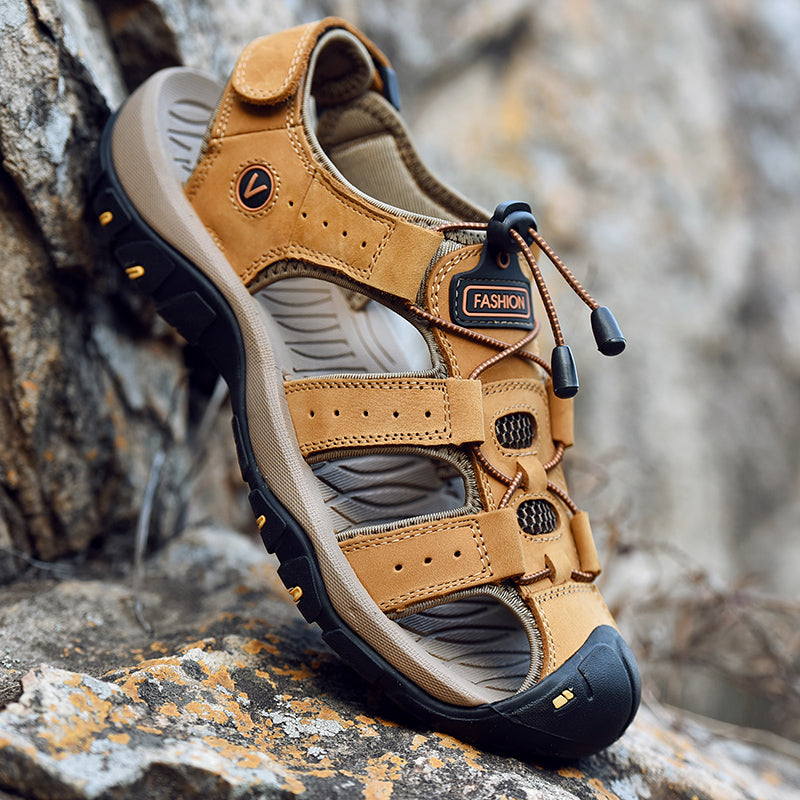 Herren Sommerschuhe aus Kunstleder – Bequeme Outdoor Sandalen im Römischen Stil, Casual Strandsandalen, Größen 38–48