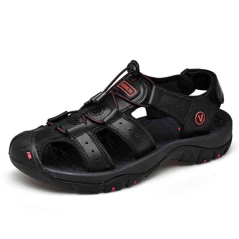 Herren Sommerschuhe aus Kunstleder – Bequeme Outdoor Sandalen im Römischen Stil, Casual Strandsandalen, Größen 38–48