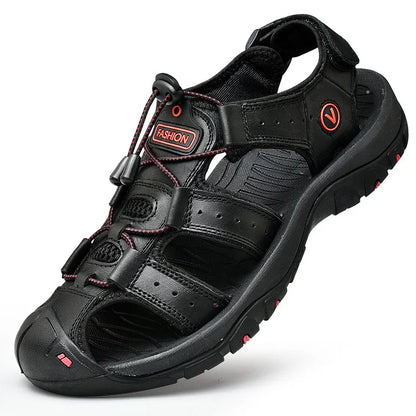 Herren Sommerschuhe aus Kunstleder – Bequeme Outdoor Sandalen im Römischen Stil, Casual Strandsandalen, Größen 38–48