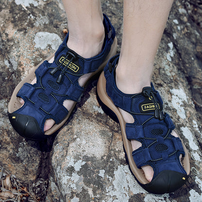 Herren Sommerschuhe aus Kunstleder – Bequeme Outdoor Sandalen im Römischen Stil, Casual Strandsandalen, Größen 38–48
