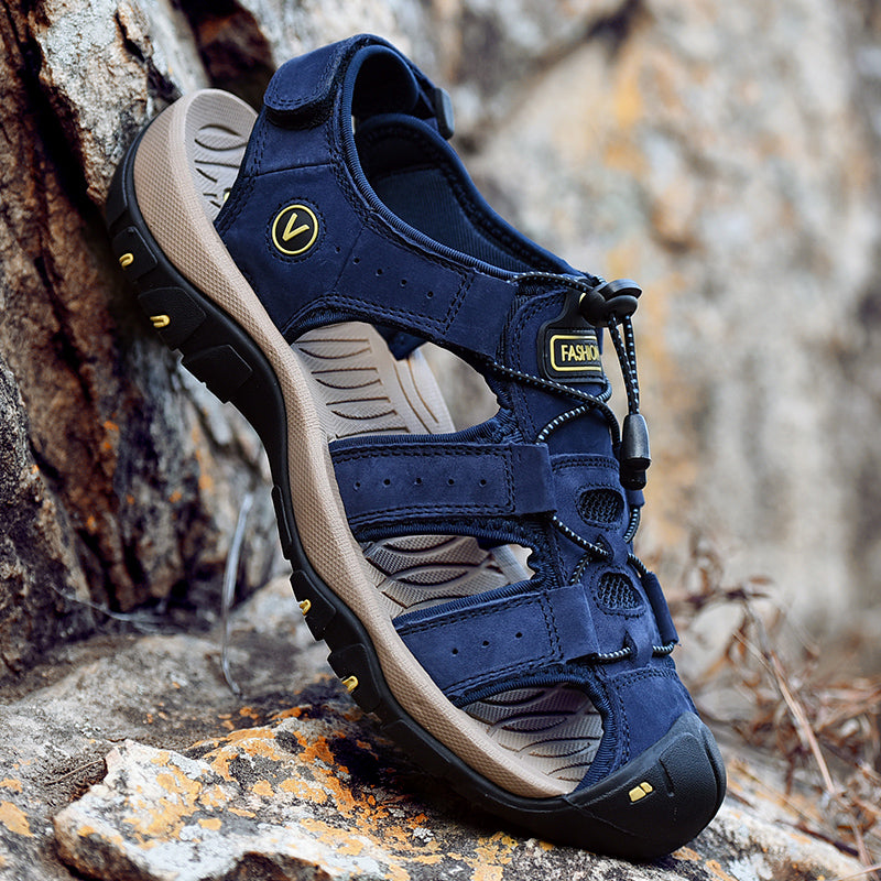 Herren Sommerschuhe aus Kunstleder – Bequeme Outdoor Sandalen im Römischen Stil, Casual Strandsandalen, Größen 38–48