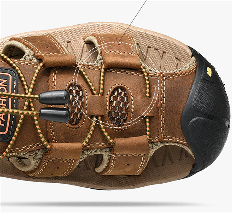 Herren Sommerschuhe aus Kunstleder – Bequeme Outdoor Sandalen im Römischen Stil, Casual Strandsandalen, Größen 38–48