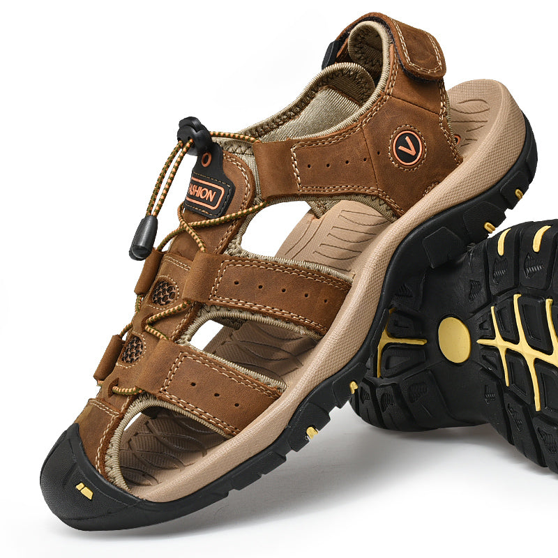 Herren Sommerschuhe aus Kunstleder – Bequeme Outdoor Sandalen im Römischen Stil, Casual Strandsandalen, Größen 38–48