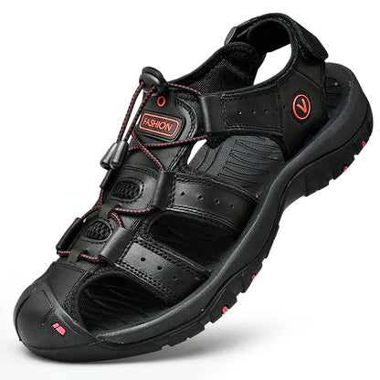 Herren Sommerschuhe aus Kunstleder – Bequeme Outdoor Sandalen im Römischen Stil, Casual Strandsandalen, Größen 38–48